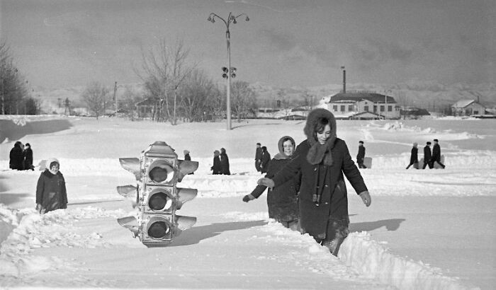 Mùa đông ở Yuzhno-Sakhalinsk năm 1968.