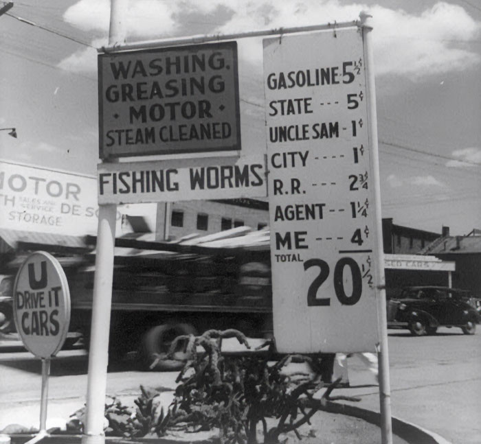 Giá nhiên liệu vào năm 1955.