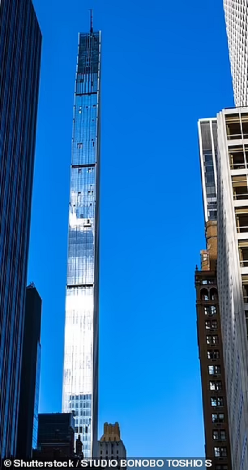 Tòa nhà chọc trời mỏng nhất thế giới Steinway Tower ở New York, Mỹ, được khánh thành vào năm 2022. Ảnh: Shutterstock.