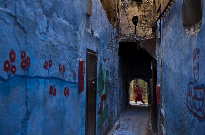 Chefchaouen, nằm ở phía đông bắc thủ đô Rabat của Ma-rốc, được biết đến là "ngôi làng màu xanh".