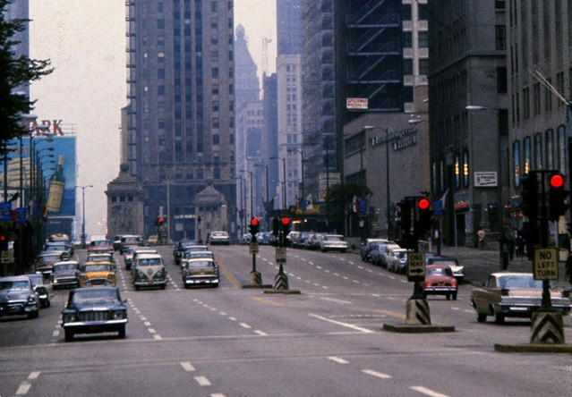 Quang cảnh đường phố Chicago cách đây hàng chục năm.