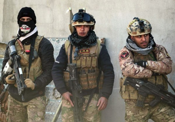 Binh sĩ Iraq tham gia chiến dịch quân sự ở Mosul.