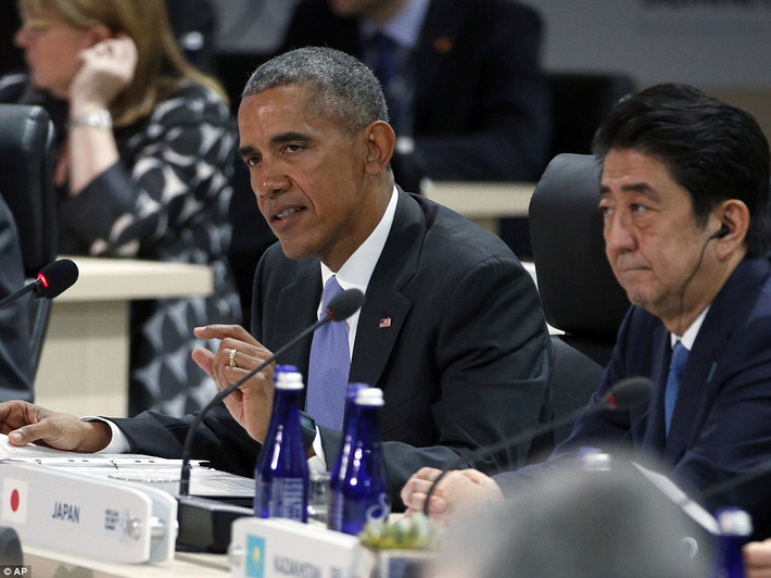 Thủ tướng Nhật Bản Shinzo Abe cũng tham dự Hội nghị An ninh Hạt nhân lần này.
