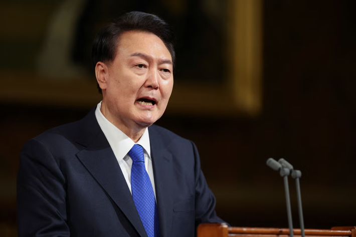 Vào tháng 6/2021, ông Yoon tuyên bố ứng cử trong cuộc bầu cử Tổng thống Hàn Quốc năm 2022. Ông gia nhập Đảng Quyền lực Nhân dân vào tháng 7 và giành được đề cử vào tháng 11/2021. Ảnh: PA.