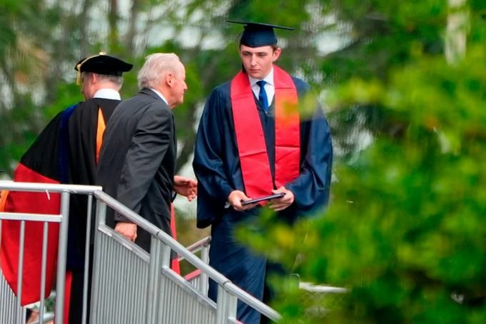 Được biết, Barron theo học tại Học viện Oxbridge ở Florida kể từ năm 2021. Đây là một trong những trường tư thục đắt đỏ nhất nước Mỹ, với mức học phí 41.500 USD/năm. Ảnh: Daily Mail.