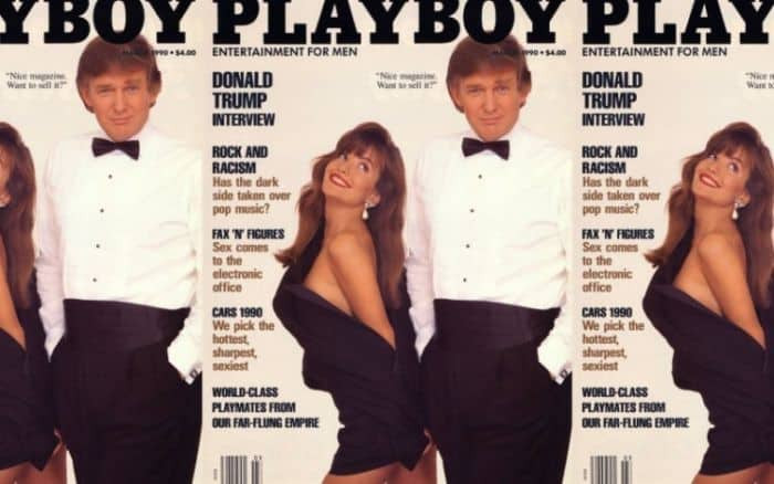 Ông Trump từng xuất hiện trên trang bìa tạp chí Playboy. Ảnh: BA.
