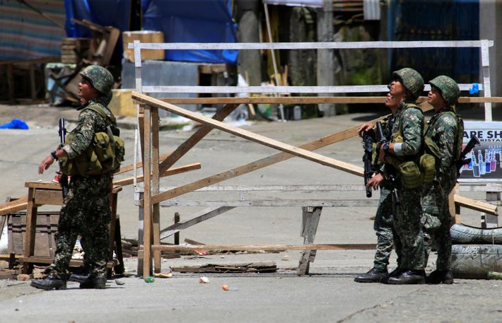 Các binh sĩ Philippines tham gia chiến dịch giải phóng thành phố Marawi, miền nam nước này.