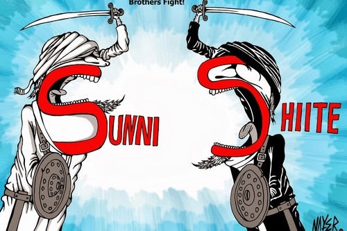 Thế giới Hồi giáo chia hai thành nhóm Shiite và Sunni. Sự bất đồng vẫn tồn tại gay gắt giữa người Sunni và Shiite trong suốt nhiều năm. Có thể nói, toàn bộ khu vực Trung Đông lúc này đang nằm trên một "quả bom" nguy hiểm. Ảnh: WL.