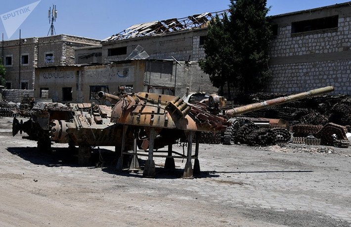 Một góc của nhà máy đặc biệt ở thủ đô Syria.