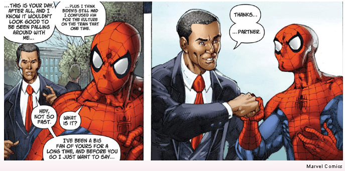 Cựu Tổng thống Obama yêu thích truyện tranh. Ảnh: BA.