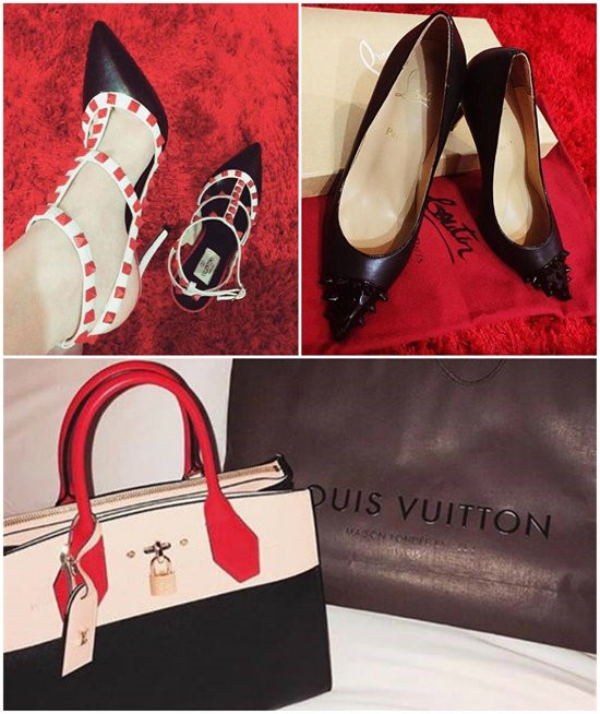 Louis Vuitton, Louboutin hay Valentino cũng là những thương hiệu Bảo Thy yêu thích.