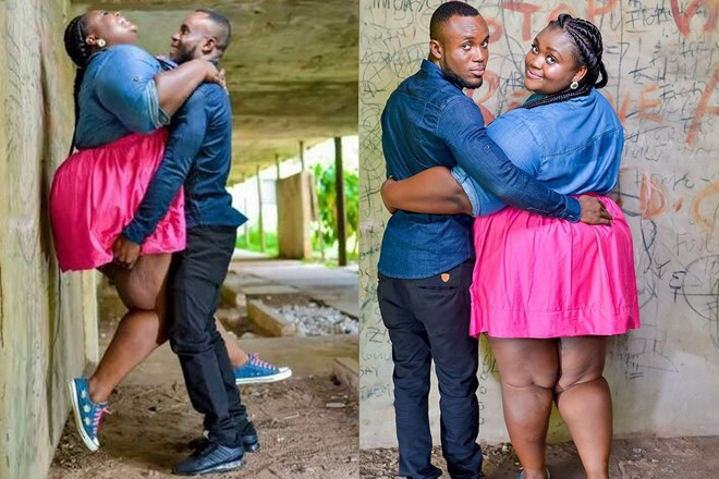 Mzznaki Tetteh (y tá, đến từ Ghana) từng bị chế nhạo về ngoại hình khi cô đăng lên Instagram bức ảnh được bạn trai Koja Amoah bế, theo Onedio. Ngay sau đó, Koja đã lên tiếng bảo vệ người yêu. Chàng công nhân viết: “Em yêu của anh, trái tim của anh, thế giới của anh, em là điều tuyệt vời nhất anh từng có”. Trải qua nhiều khó khăn, họ cuối cùng đã có một cái kết viên mãn. Ảnh: Instagram NV.
