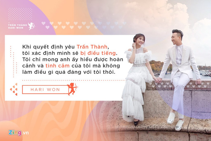 Hari Won cũng khẳng định cô sống rất thật nên không ngại hỏi vấn đề giới tính của Trấn Thành. Cô khẳng định mình tin tưởng ông xã.