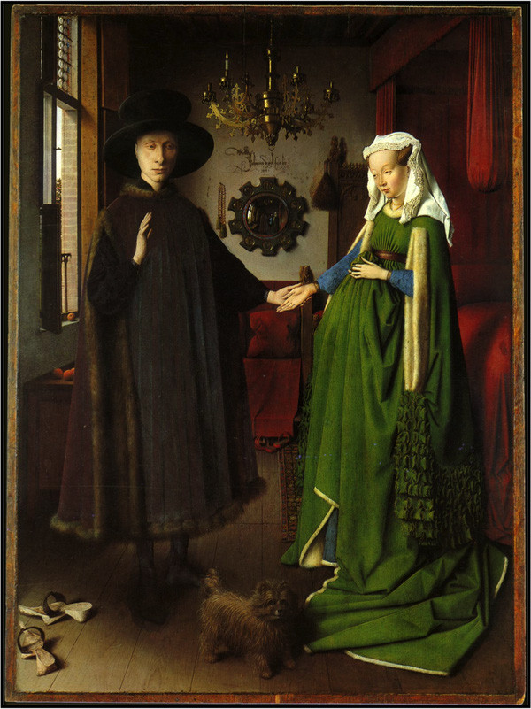 Chân dung Arnolfini của danh họa Jan Van Eyck Thực hiện vào năm 1434 bởi họa sĩ Hà Lan – Jan van Euck, bức tranh Chân dung Arnolfini được xem như một trong những tác phẩm có giá trị quan trọng nhất lịch sử với kỹ thuật vẽ tranh bằng sơn dầu – hình thức rất hiếm gặp ở Tây Âu đầu thế kỷ XV. Trong tấm gương ngay giữa bức ảnh, bạn có nhận ra sự xuất hiện của một nhân vật bí ẩn?