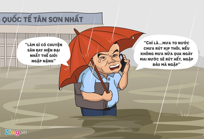 Ngày 26/8, lãnh đạo Cảng hàng không quốc tế Tân Sơn Nhất cho biết, mưa lớn làm ngập cục bộ một số vị trí sân đỗ (từ bãi đỗ số 10 đến 14, 51, 56). Tuy nhiên, lãnh đạo sân bay Tân Sơn Nhất lại phủ nhận việc này, dù trên mạng xuất hình ảnh cho thấy sân bay Tân Sơn Nhất ngập nặng.