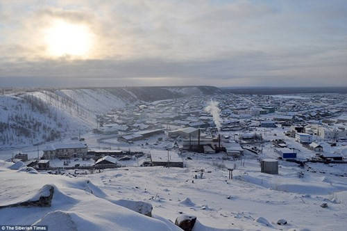Vùng Batagai (thuộc Yakutia, Nga) hiện đang phải trải qua những ngày trời lạnh nhất của mùa đông với nhiệt độ xuống thấp đến mức âm 53 độ C.