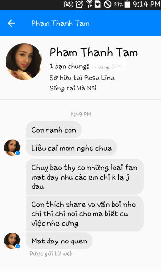 Có vẻ như đã khá lâu sau lần lùm xùm với Bảo Thy và anh trai nữ ca sĩ, Tâm Tít vẫn chưa hết nguôi ngoai. Thời điểm đó, Bảo Thy đã đứng về phía anh trai, tố hotgirl Hà Thành nhắn tin chửi bậy và đe dọa mẹ cô. Chuyện tình cảm này của anh trai Bảo Thy và Tâm Tít đã tốn không ít giấy mực của báo chí.
