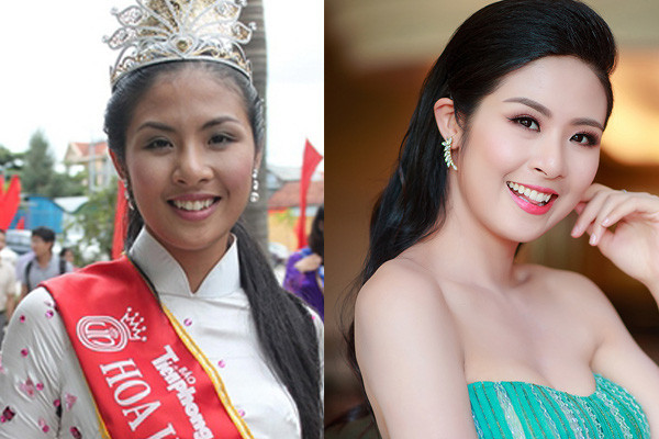 Ngọc Hân thời điểm đăng quang ngôi Hoa hậu có nhan sắc không quá nổi bật với làn da ngăm đen và hàm răng thỏ, nhưng đến hiện tại cô đã có một màn "vịt hóa thiên nga" thành công.