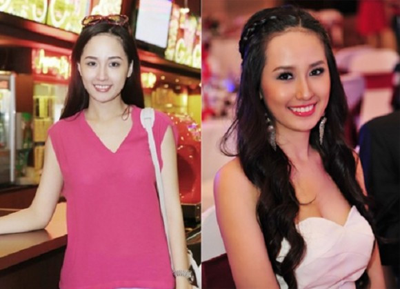 Không chỉ những hoa hậu mà MC và tất cả ca sĩ ,diễn viên xuất hiện ở các sự kiện, đám đông sẽ sở hữu một diện mạo mới sau khi trang điểm. Nếu không tinh tế thì khó có thể nhận ra nhan sắc thực sự của sao Việt. Lớp phấn trang điểm đã giúp cho các sao Việt trở nên hoàn hảo với một vẻ đẹp rạng ngời. Nhiều fan hâm mộ bất ngờ với vẻ đẹp mà thần tượng của họ sở hữu sau khi make up.