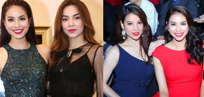 Ngay từ khi đăng quang Hoa hậu hoàn vũ VN 2015, Phạm Hương đã được nhiều người nhận xét sở hữu nhan sắc hiện đại và giống với hai đại mỹ nhân Hồ Ngọc Hà, Trương Ngọc Ánh của showbiz Việt. Cả ba mỹ nhân Việt đều có khuôn miệng rộng, nụ cười tươi tắn. Khi xuất hiện và chụp ảnh cùng nhau, nhiều người tỏ ra ngỡ ngàng và cho rằng họ giống nhau như chị em ruột một nhà. Hiện tại, Phạm Hương và Hồ Ngọc Hà còn trở thành hai trong bộ ba giám khảo quyền lực của show hot The Face mùa đầu tiên.