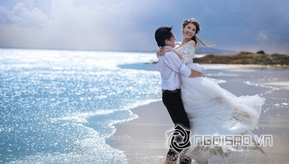 Ảnh cưới đẹp như mơ của Cao Minh Đạt và Thanh Trúc tại Hồ Cốc.