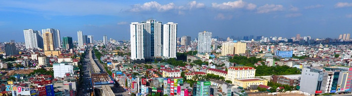 Dọc các tuyến đường mới mở, trong đó có trục đường sắt đô thị Cát Linh - Hà Đông có nhiều công trình bất động sản ăn theo.