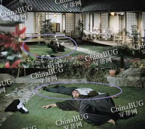 Khi Trần Chân dùng chân đá Linh Mộc Khoan bay từ phòng khách ra ngoài sân, lúc này bên cạnh hắn không có một ai. Nhưng khi ống kính quay cận cảnh, bên cạnh xác Linh Mộc Khoan lại xuất hiện xác của thủ hạ người Nga vốn đã bị đánh chết từ trước đó khá lâu.