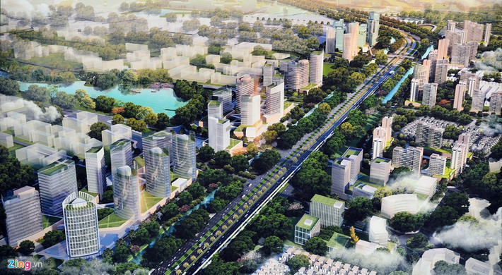 Trong đồ án cũng xác định Nhật Tân - Nội Bài là trục động lực chính trong việc hình thành và phát triển đô thị Bắc sông Hồng, có vai trò kết nối giao thông khu trung tâm thủ đô với không gian cửa ngõ thành phố với Cảng hàng không quốc tế Nội Bài.