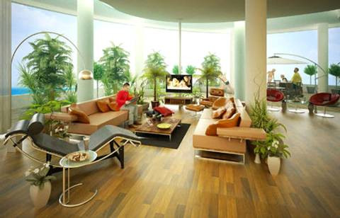 4. Cây xanh trong phòng khách Nhiều gia đình thường sử dụng cây giả hay hoa khô để bài trí cho phòng khách, tuy nhiên, đây là cách làm sai bởi nó tạo cảm giác khô héo, thiếu sức sống. Do đó, hãy thay thế bằng những loại cây xanh thật tươi tốt như trúc phú quý, cây phát tài- là những cây có sức sống mãnh liệt và tươi xanh quanh năm, đồng thời tạo nên năng lượng dương tích cực cho phòng khách. Bên cạnh đó, ở những vị góc nhọn, tạo sát khí trong nhà, bạn có thể sử dụng chậu cây xanh to để làm bình phong, che chắn và hóa giải. Có thể nói việc bố trí phòng khách hợp phong thủy là rất quan trọng. Một phòng khách hợp phong thủy không chỉ tạo cảm giác phấn chấn, thoải mái cho các thành viên trong gia đình mà còn tạo cảm giác thân mật, dễ chịu cho khách tới chơi. Ngược lại, phòng khách được thiết kế xuề xòa, không hợp phong thủy sẽ luôn khiến mọi người cảm thất ngột ngạt, bức bối và khó chịu. Do đó, khi thiết kế và xây dựng phòng khách, cần đảm bảo những tiêu chí trên để mang đến một không gian hoàn hảo nhất.