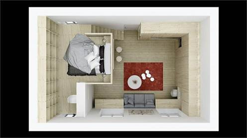 Điểm nhấn của thiết kế này là những gam màu xám, trắng rất cơ bản. Những màu sắc trung tính này tạo cảm giác tươi sáng và rộng mở.