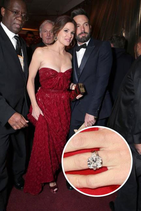 Nhẫn đính hôn của Jennifer Garner trị giá 500.000 USD (tương đương hơn 10 tỷ đồng).