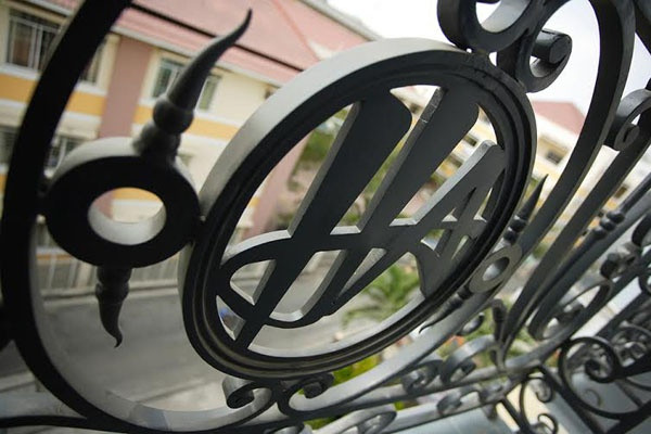 Từ đằng xa, tòa nhà đã gây ấn tượng với màu vàng nổi bật. Từ cổng, lan can đều được chạm khắc hoa văn tinh tế.