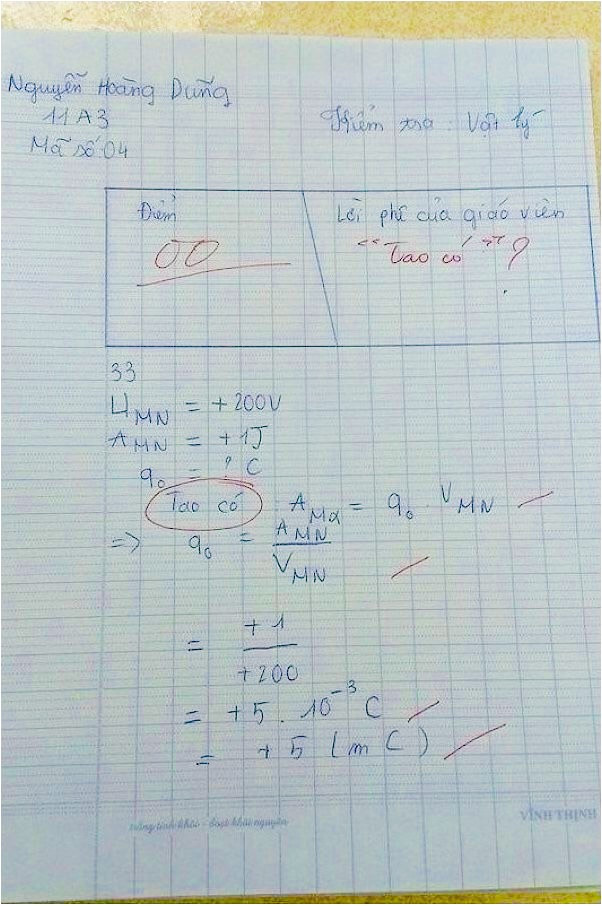 Bài kiểm tra bá đạo.