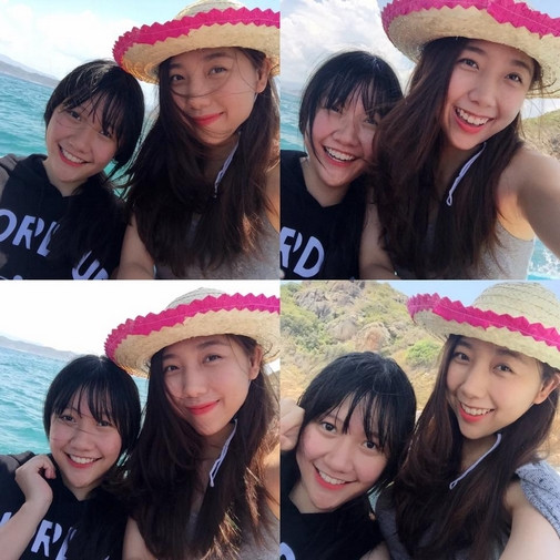 Hình ảnh rạng rỡ của chị em Huỳnh Mi, Huỳnh Ân.