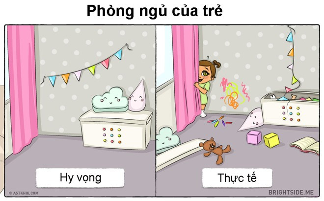 Phòng ngủ sẽ chẳng bao giờ được gọn gàng ngăn nắp.