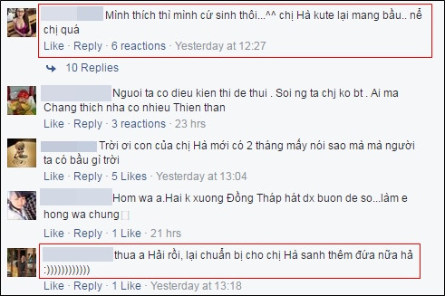 Nhiều người đồn đoán Minh Hà mang bầu lần 5.