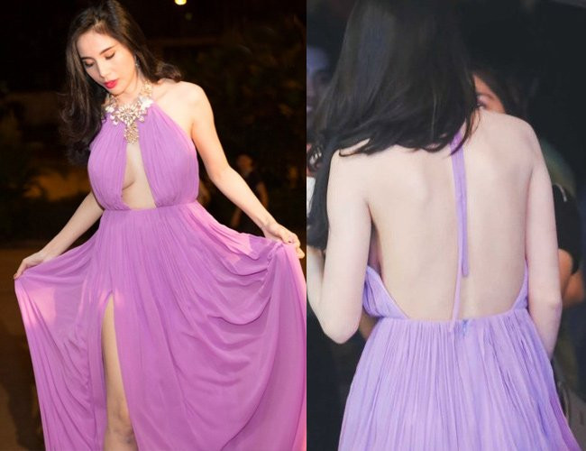Đây không phải lần đầu, bà mẹ một con gây chú ý với phong cách gợi cảm. Trước đó, vào tháng 9, cô cũng khiến nhiều khán giả "thót tim" với chiếc váy xẻ sexy khi lên sóng truyền hình.