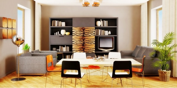 9. Chọn tiêu điểm Không thể bố trí dàn trải trong không gian tiếp khách. Bạn có thể bày biện sofa ngay ngắn, thêm điểm nhấn trên tường và cần có một góc để đặt nội thất "chốt", hay thường gọi là tiêu điểm. Xác định được tiêu điểm cũng giúp bạn xác định được kích thước sử dụng vừa vặn cho không gian tiếp khách.