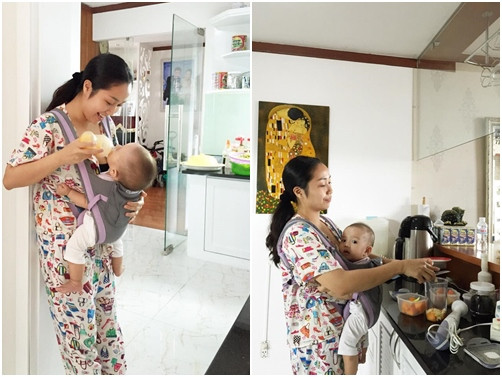 Căn bếp rộng rãi và sạch sẽ.