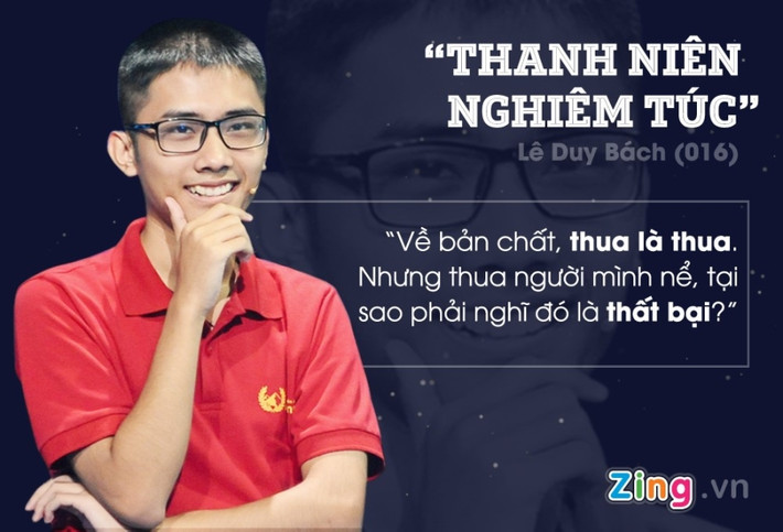 “Thanh niên nghiêm túc” Lê Duy Bách là người có tổng số điểm cao nhất trong cuộc thi Đường lên đỉnh Olympia 2016 với 380 điểm. Bạn bè nhận xét cựu nam sinh trường Ams rất nghiêm túc khi học, song rất đáng yêu và hay giúp đỡ mọi người. Tuy không bước lên bục vinh quang trong trận chung kết Olympia năm thứ 16, Duy Bách vẫn khiến khán giả yêu mến bởi tinh thần lạc quan và tôn trọng đối thủ. Hiện chàng trai Hà thành là sinh viên khoa Công nghệ thông tin, Đại học Công nghệ Bưu chính Viễn thông.