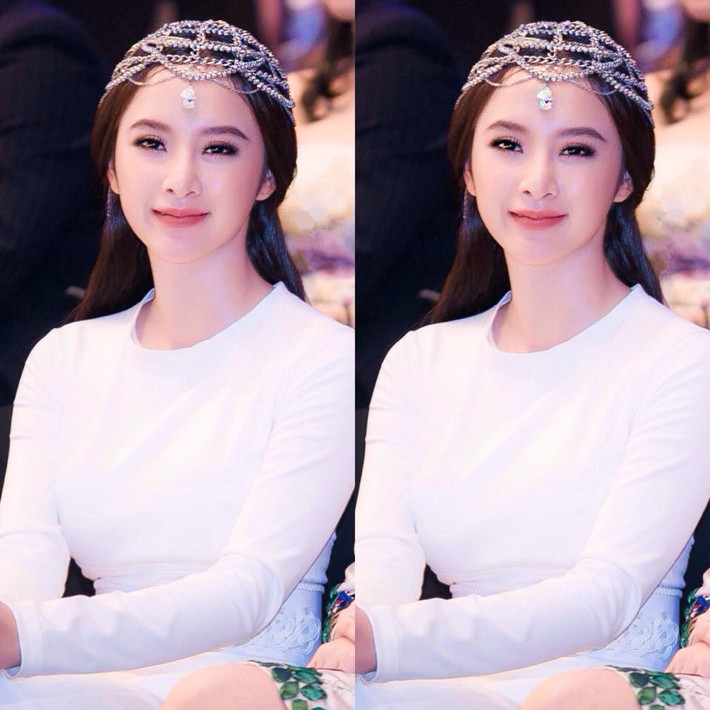 Angela Phương Trinh xinh đẹp “Do vừa kết thúc phim từ Đà lạt về là bé đi event liền nên thần sắc không được tươi lắm phải không ạ. Cả nhà thương đừng chê bé nha”.