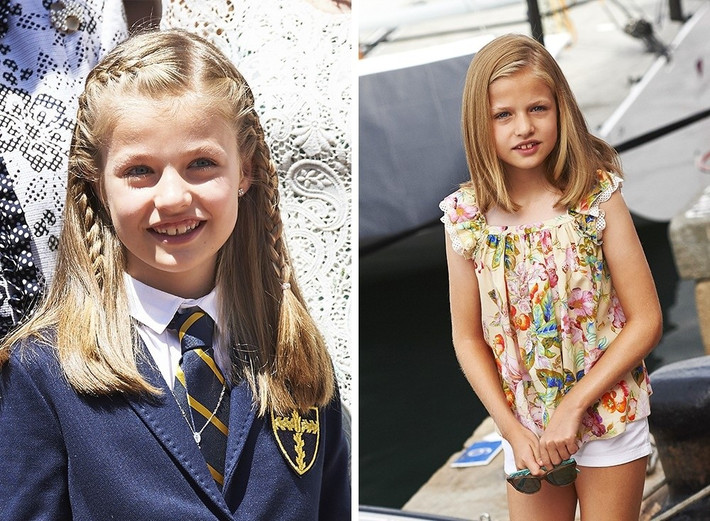 10. Infanta Leonor (12 tuổi, Tây Ban Nha) là con gái của vua Felipe VI và hoàng hậu Letizia. Cô công chúa nhỏ có cuộc sống giản dị như bao bé khác cùng tuổi. Thỉnh thoảng, Infanta cùng cha mẹ tham gia vài sự kiện xã hội. Infanta có khả năng sẽ kế thừa ngôi vị nữ hoàng Tây Ban Nha trong tương lai.