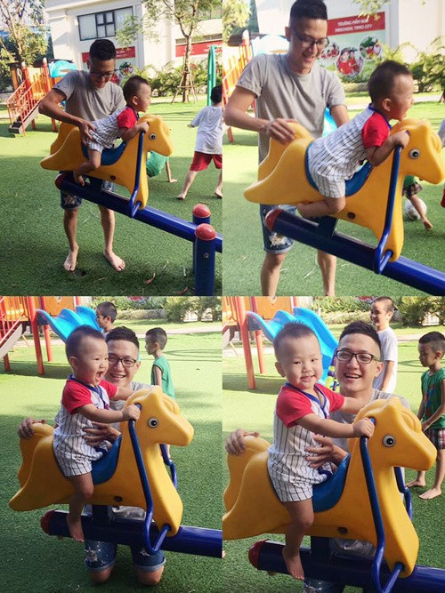 Con trai của Chí Nhân mới hơn 1 tuổi.