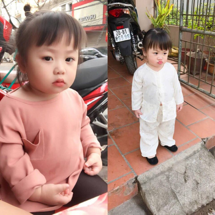 Chưa đầy 2 tuổi nhưng bé My đã nặng 18kg, bụ bẫm cứng cáp hơn các bạn cùng lứa.