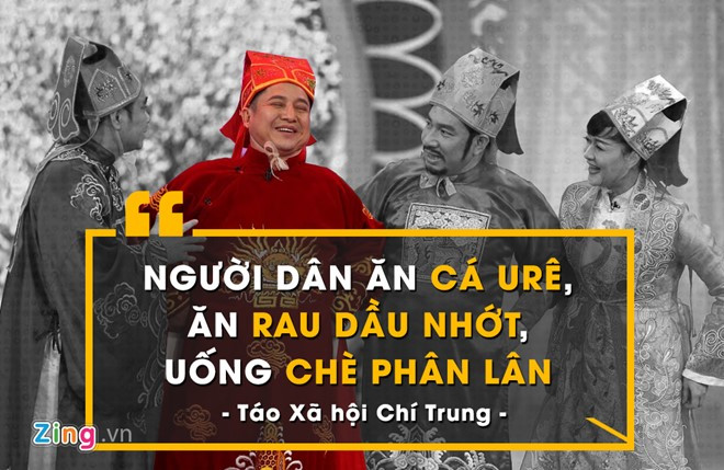 Đề cập đến tình trạng thực phẩm bẩn ở mức báo động, Táo Xã hội dùng những cụm từ như "cá urê, rau dầu nhớt, chè phân lân".