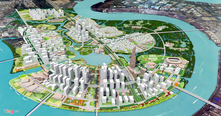 Nhờ vị trí chỉ cách khu vực lõi trung tâm lịch sử quận 1 một đoạn ngắn đối diện sông Sài Gòn, bán đảo này được chọn là trung tâm tổng hợp mới, nhằm đáp ứng nhu cầu phát triển của một thành phố hơn 10 triệu dân cùng lượng lớn khách vãng lai.