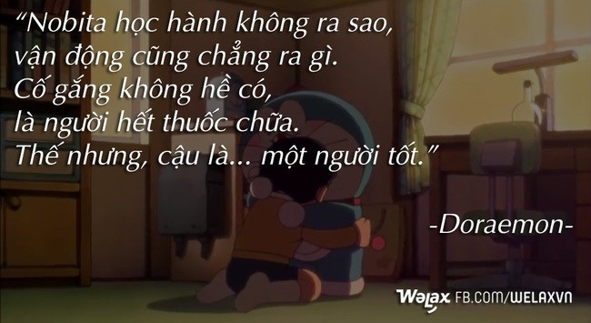 Tình bạn của Doraemon dành cho cậu bạn Nobita thật đáng ngưỡng mộ.