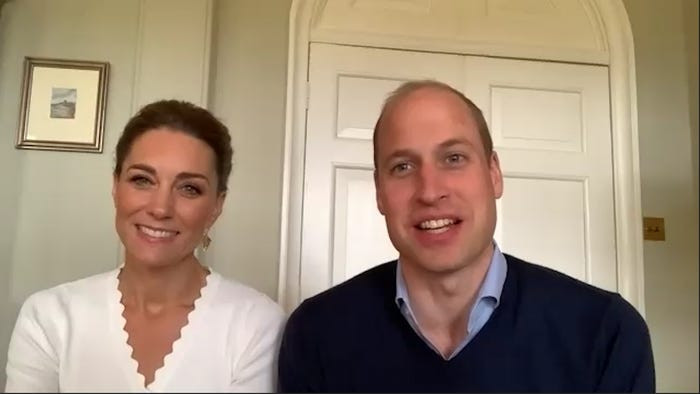 Hoàng tử William và Công nương Kate Middleton xuất hiện trong một video hồi tháng 5.