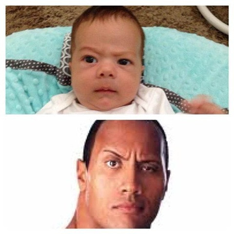 Liệu đây có phải The Rock khi còn bế ngửa?