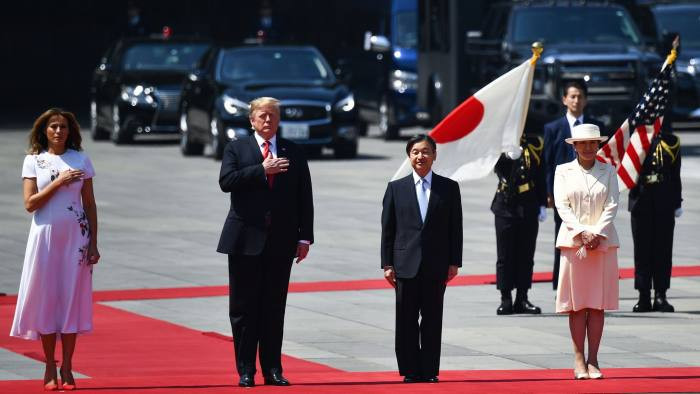 Ngày hôm nay (27/5), Tổng thống Trump trở thành lãnh đạo nước ngoài đầu tiên gặp tân Nhật hoàng Naruhito. Ảnh: FT.